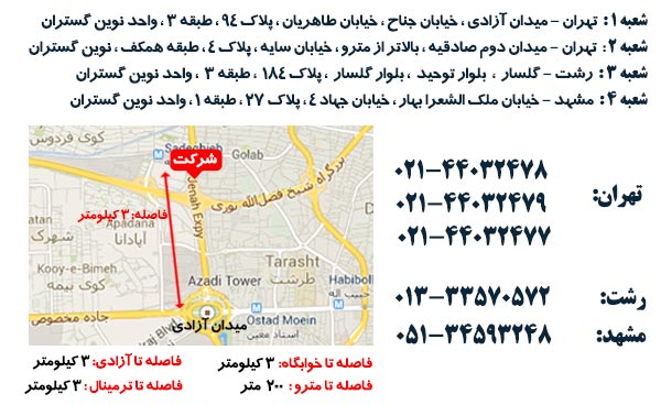 تصویر نقشه آدرس کلاس نصب دوربین مدار بسته